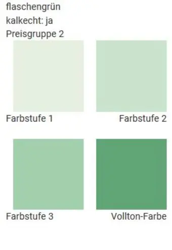 Wandfarben in flaschengrün